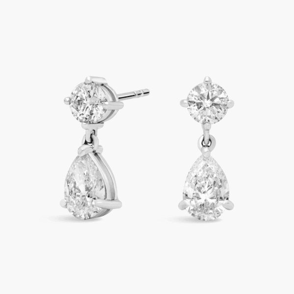 Canadian Diamond Drop Earrings in 18k White Gold (1.50 ct. tw.)