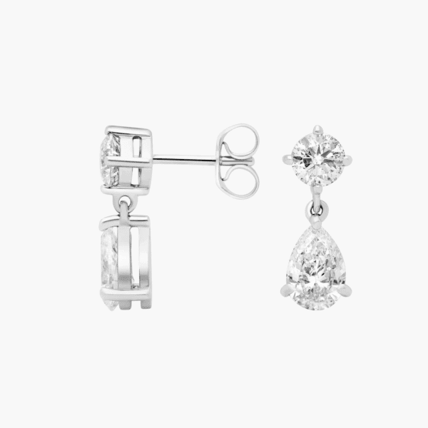 Canadian Diamond Drop Earrings in 18k White Gold (1.50 ct. tw.) - Image 3