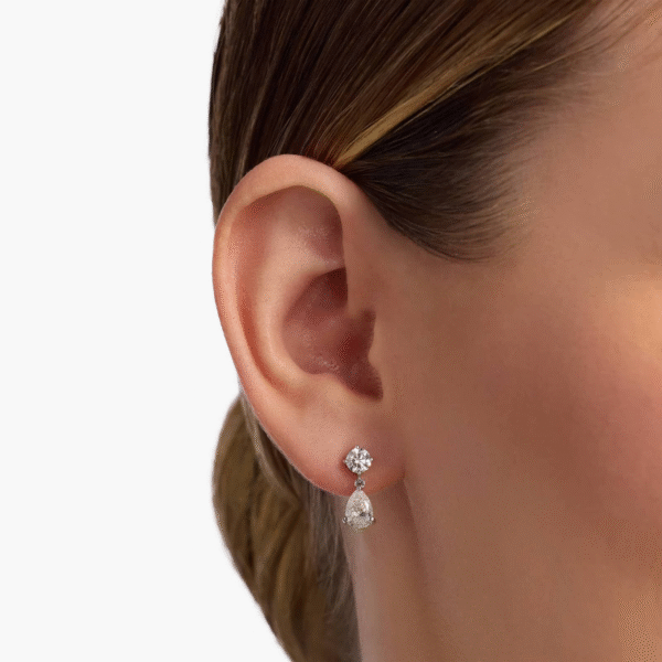 Canadian Diamond Drop Earrings in 18k White Gold (1.50 ct. tw.) - Image 2