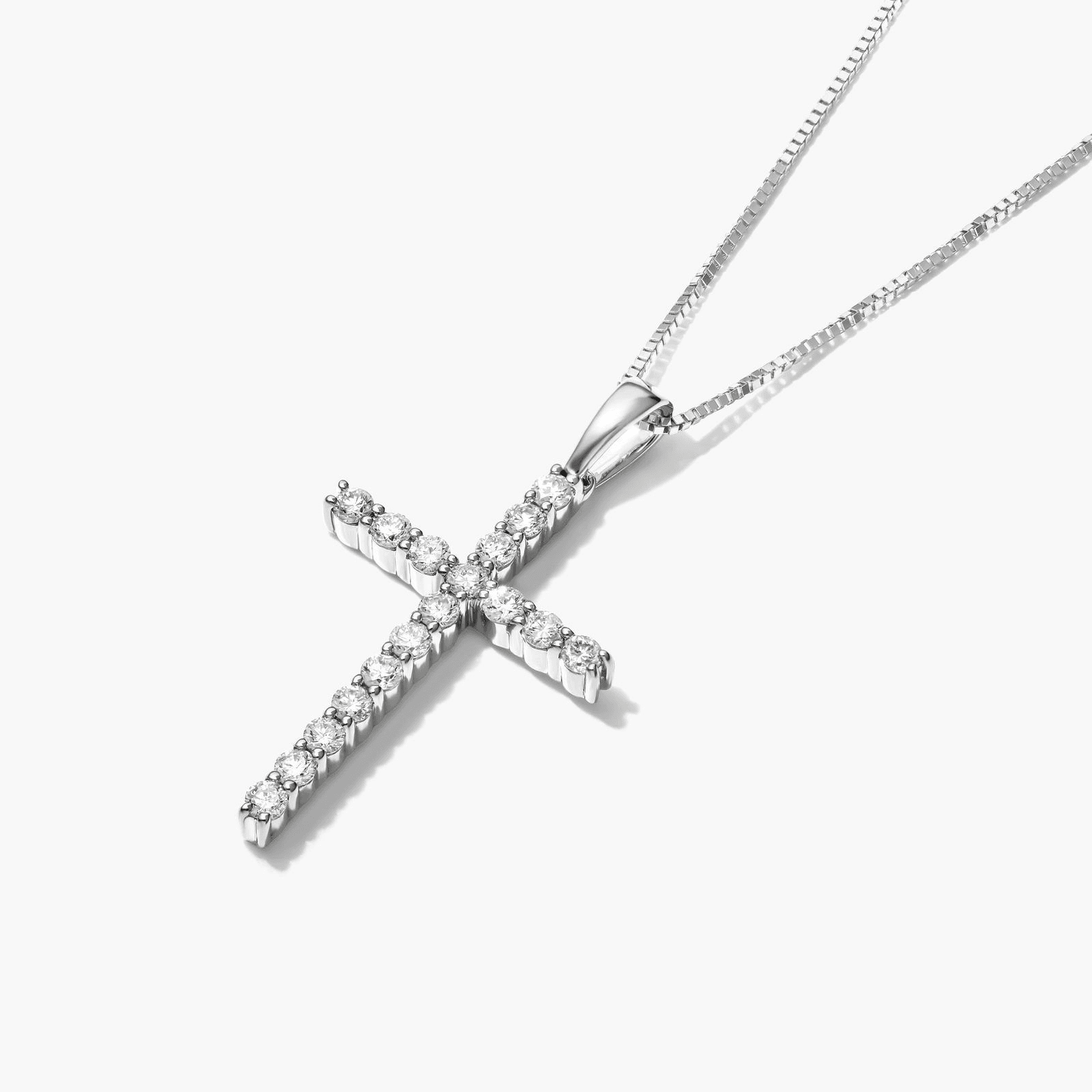 Lab-Grown Diamond Cross Pendant In 14K Rose Gold - Image 6