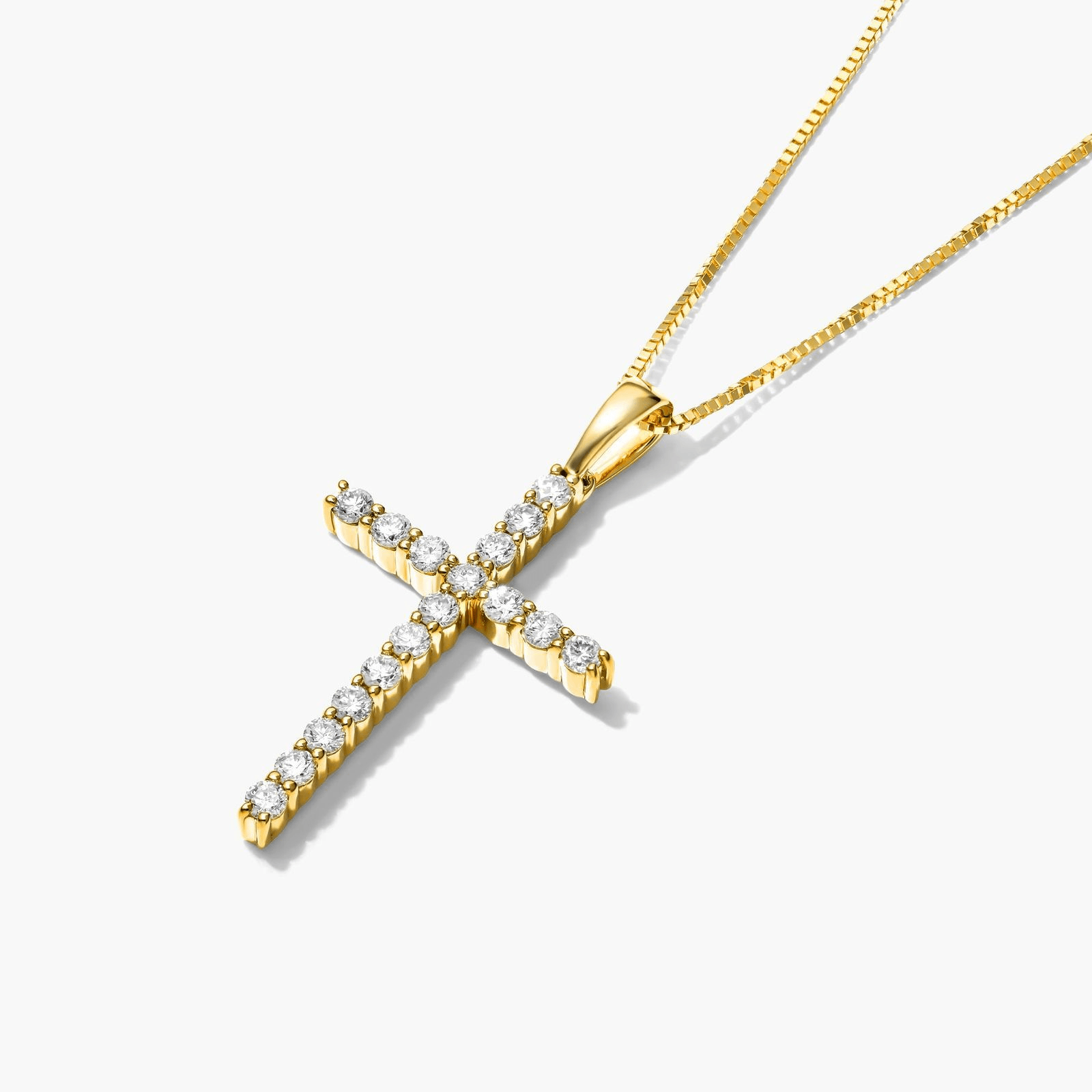 Lab-Grown Diamond Cross Pendant In 14K Rose Gold - Image 13