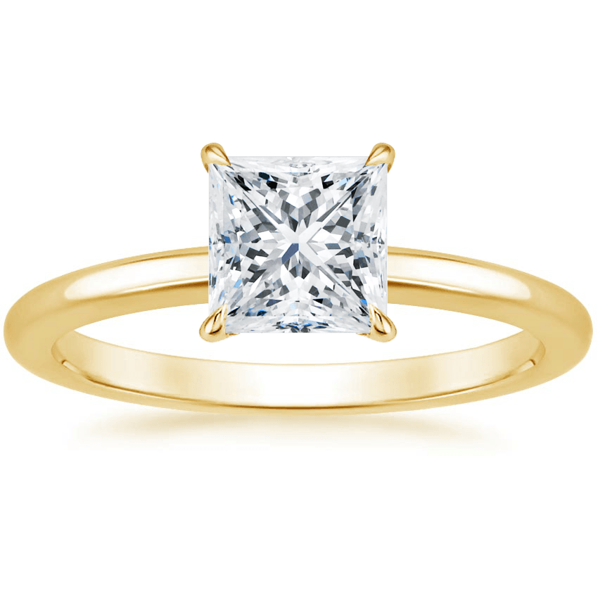 Elodie Ring with Crescent Diamond Ring in 18K White Gold - Image 10