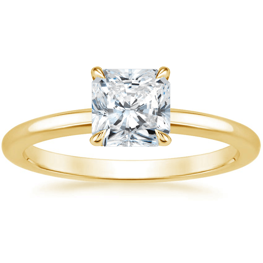 Elodie Ring with Crescent Diamond Ring in 18K White Gold - Image 5