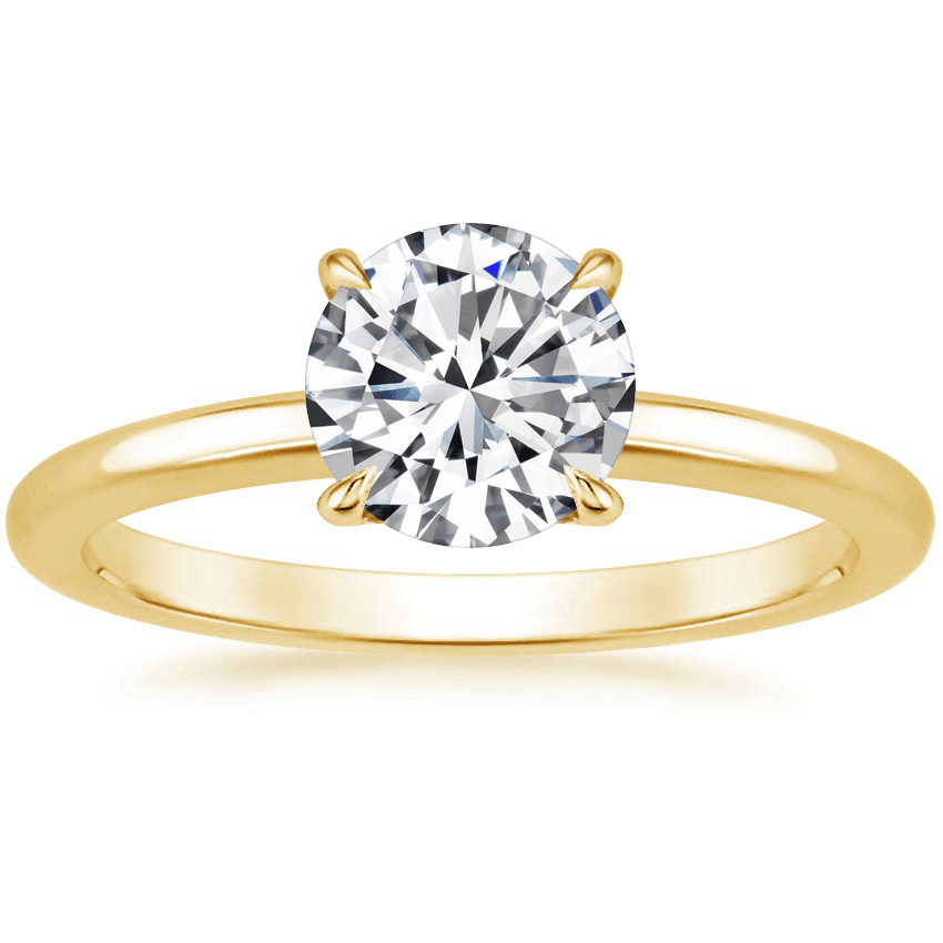 Elodie Ring with Crescent Diamond Ring in 18K White Gold - Image 7