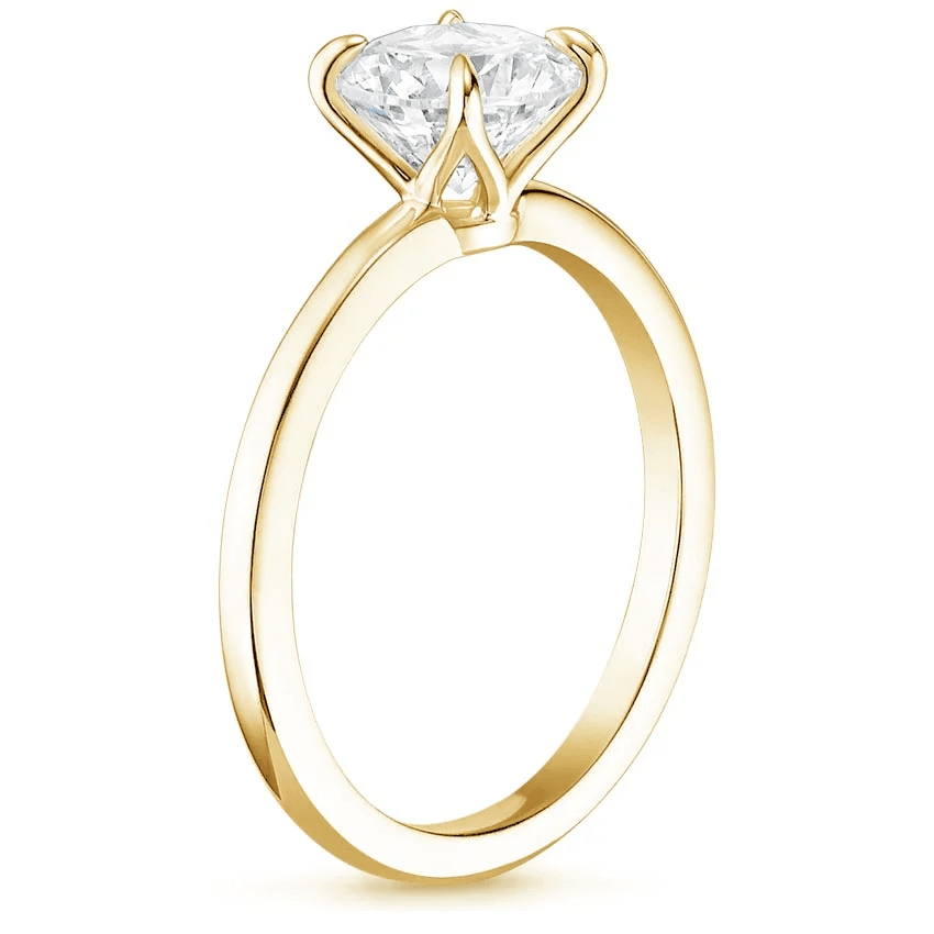 Elodie Crescent Diamond Ring in 18K White Gold