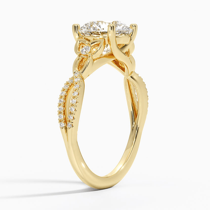 Luxe Celtic Love Knot Diamond Ring in 18K Yellow Gold - Image 7