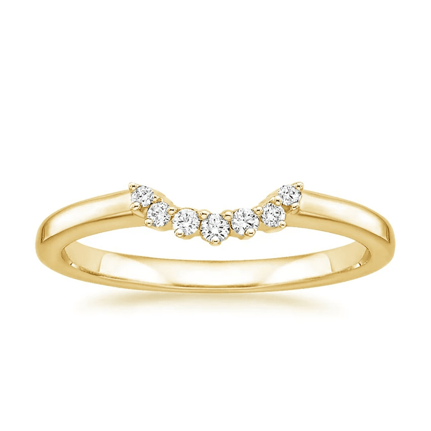 Elodie Ring with Crescent Diamond Ring in 18K White Gold - Image 2