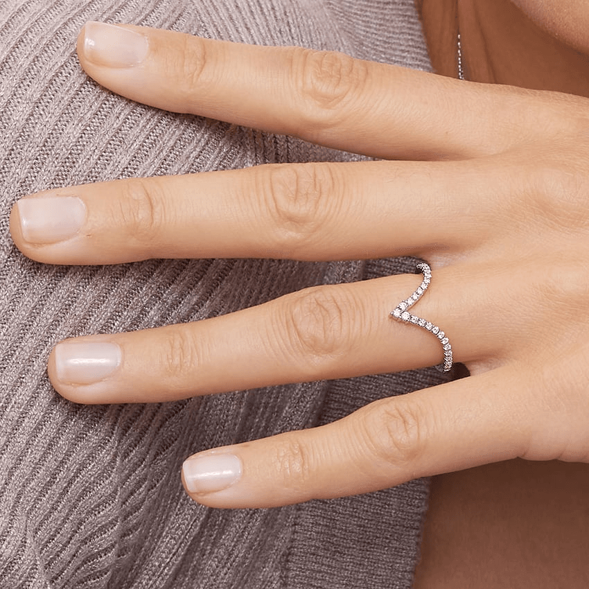 Nouveau Diamond Ring in 14K Rose Gold - Image 9