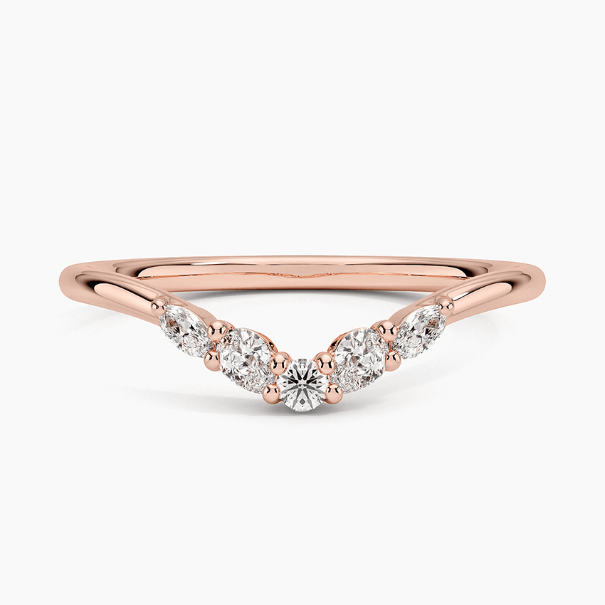 Camille Contoured Diamond Ring (1/5 ct. tw.) in 14K Rose Gold
