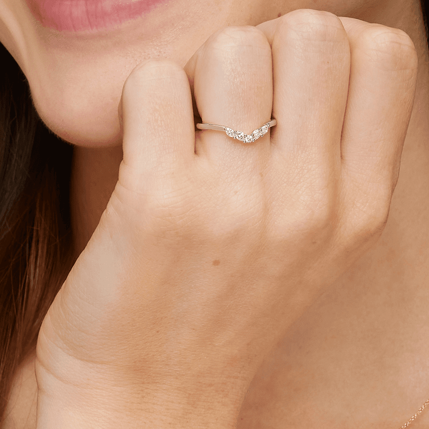 Camille Contoured Diamond Ring (1/5 ct. tw.) in 14K Rose Gold - Image 4