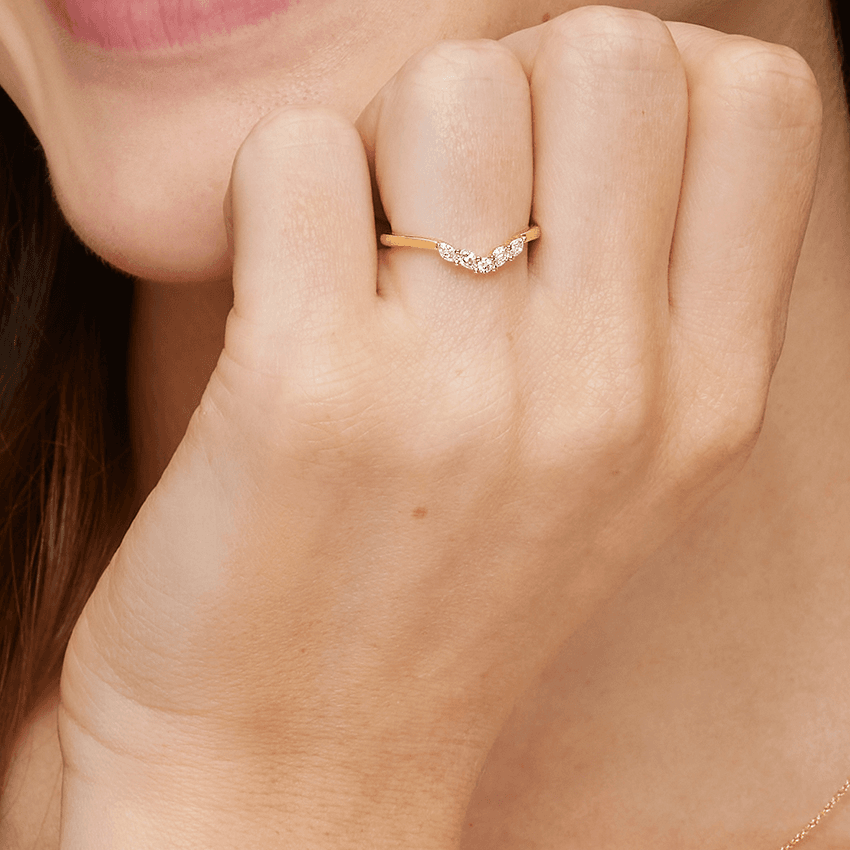 Camille Contoured Diamond Ring (1/5 ct. tw.) in 14K Rose Gold - Image 7