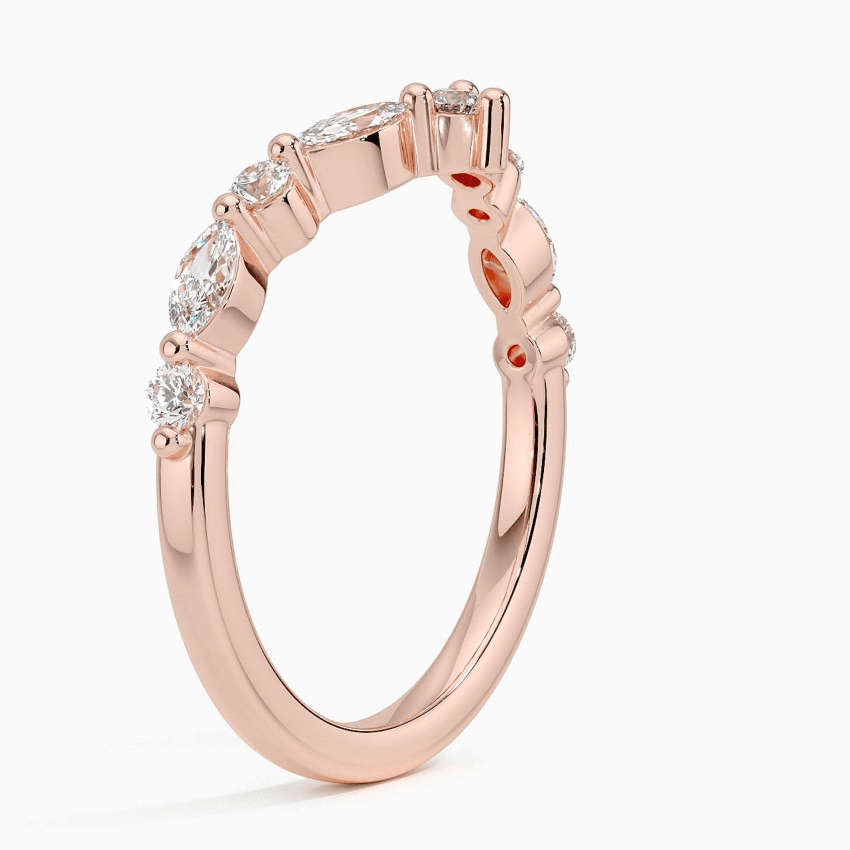 Delicate Versailles Contour Diamond Ring (1/3 ct. tw.) in 14K Rose Gold - Image 2