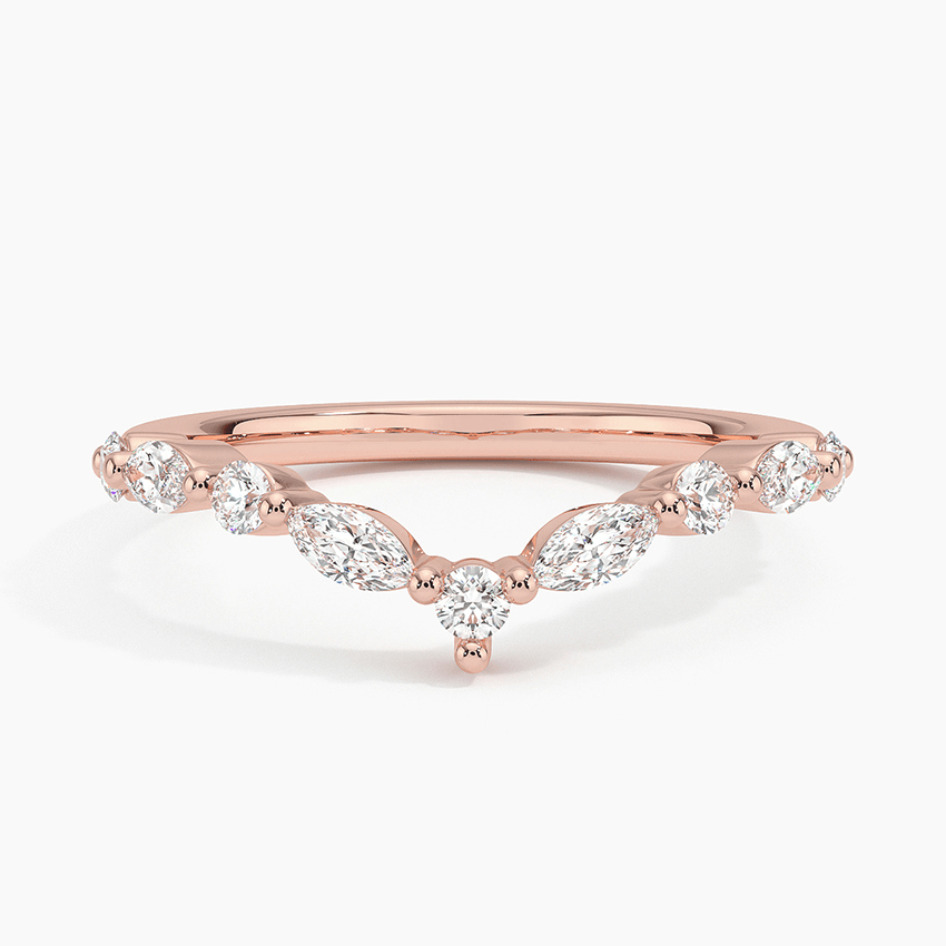 Delicate Versailles Contour Diamond Ring (1/3 ct. tw.) in 14K Rose Gold