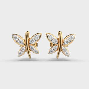 Firefly Diamond Pavé Earstuds in 14K White Gold