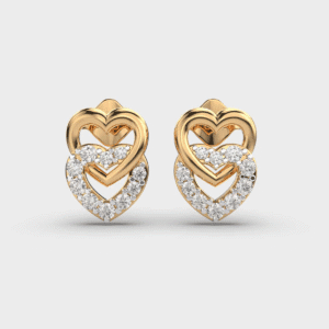 Loop of Love Diamond Earrings in 14K Gold