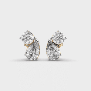 Firefly Diamond Pavé Earstuds in 14K White Gold