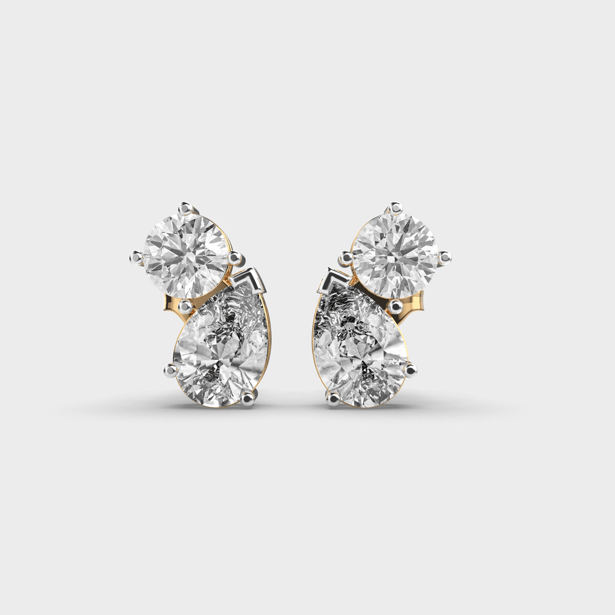 Firefly Diamond Pavé Earstuds in 14K White Gold