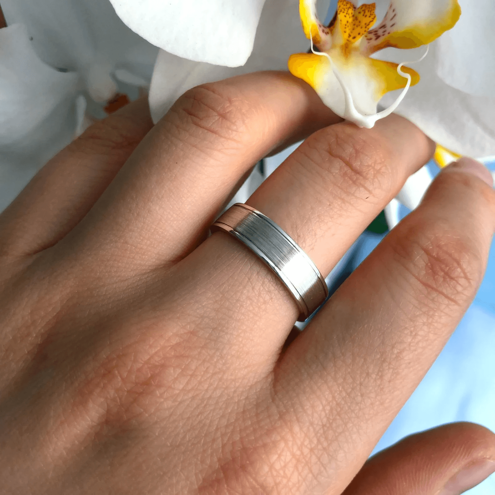 Gold Wedding Bands With Diamonds: Unique Couple Rings - Image 8