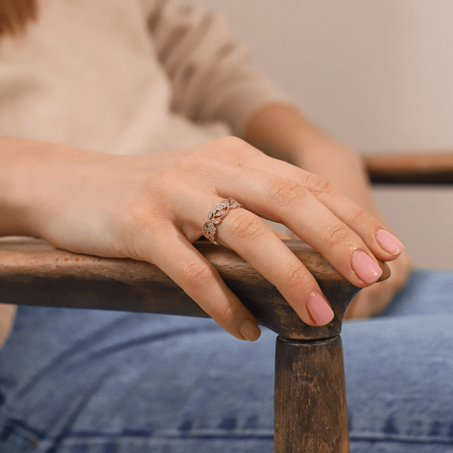 14K Gold Wedding Bands – Unique Matching Couple Rings - Image 5