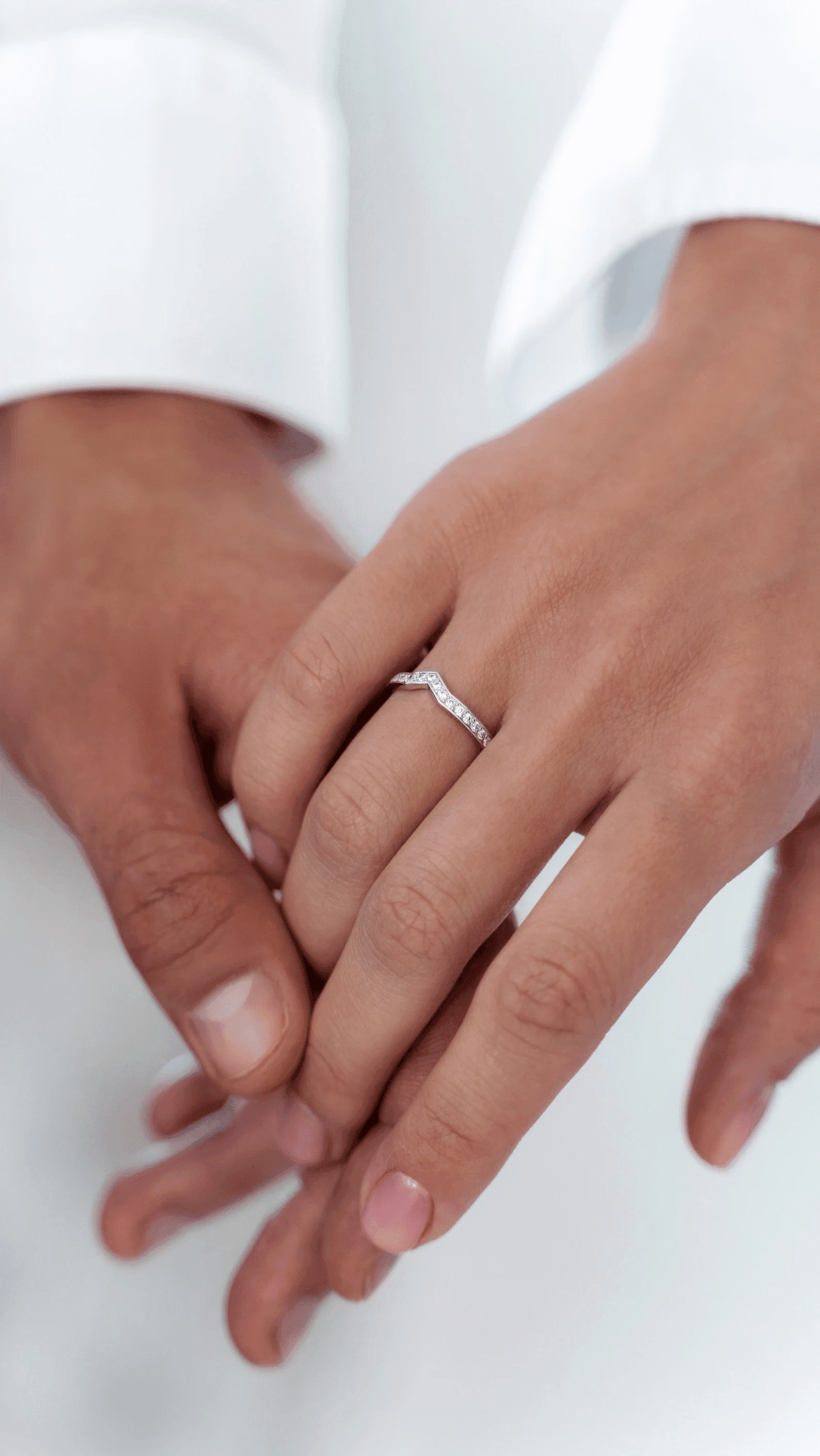 Unique matching wedding bands. His and hers wedding rings. Gold wedding bands with diamonds. Couple wedding bands. Wedding rings sets. - Image 3