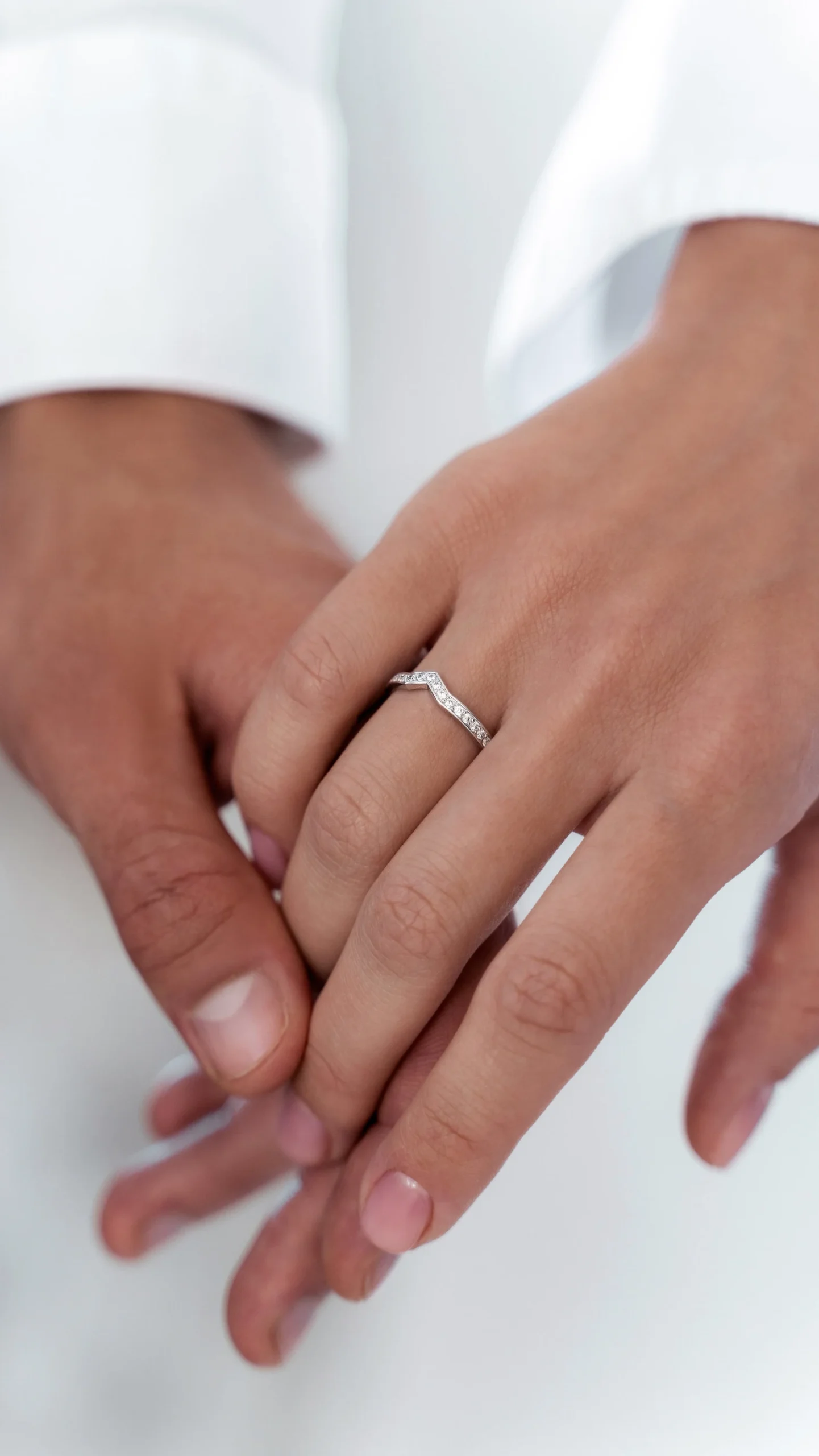 Unique matching wedding bands. His and hers wedding rings. Gold wedding bands with diamonds. Couple wedding bands. Wedding rings sets. - Image 13