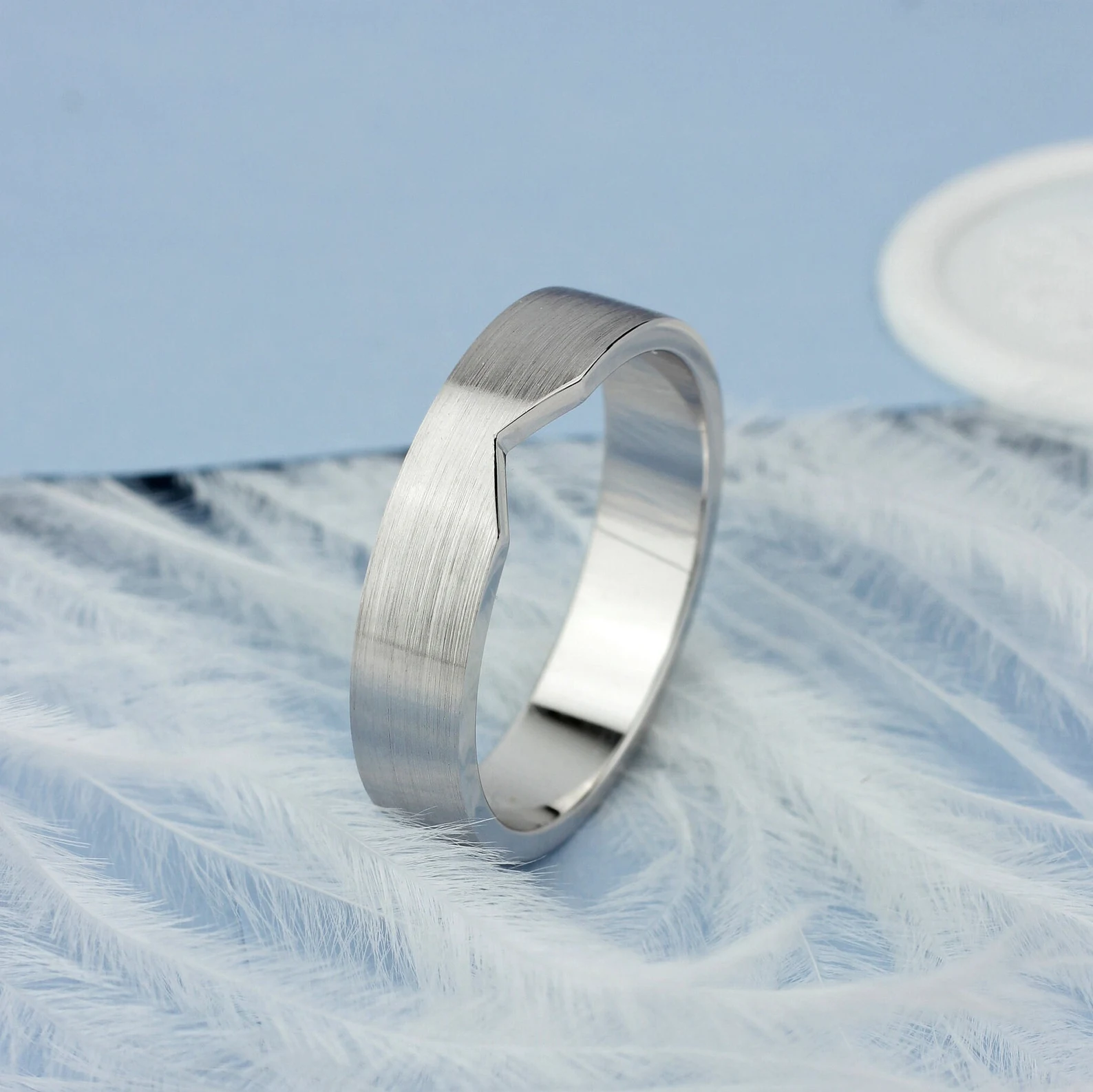 Unique matching wedding bands. His and hers wedding rings. Gold wedding bands with diamonds. Couple wedding bands. Wedding rings sets. - Image 18