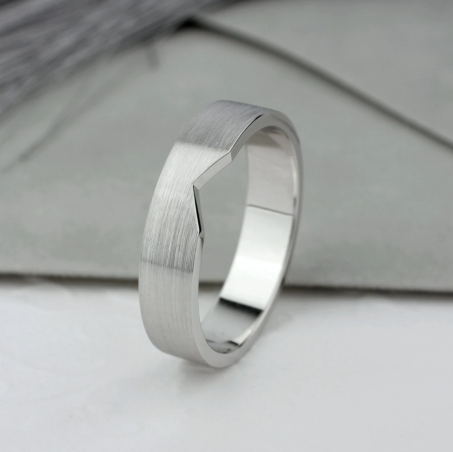 Unique matching wedding bands. His and hers wedding rings. Gold wedding bands with diamonds. Couple wedding bands. Wedding rings sets. - Image 16