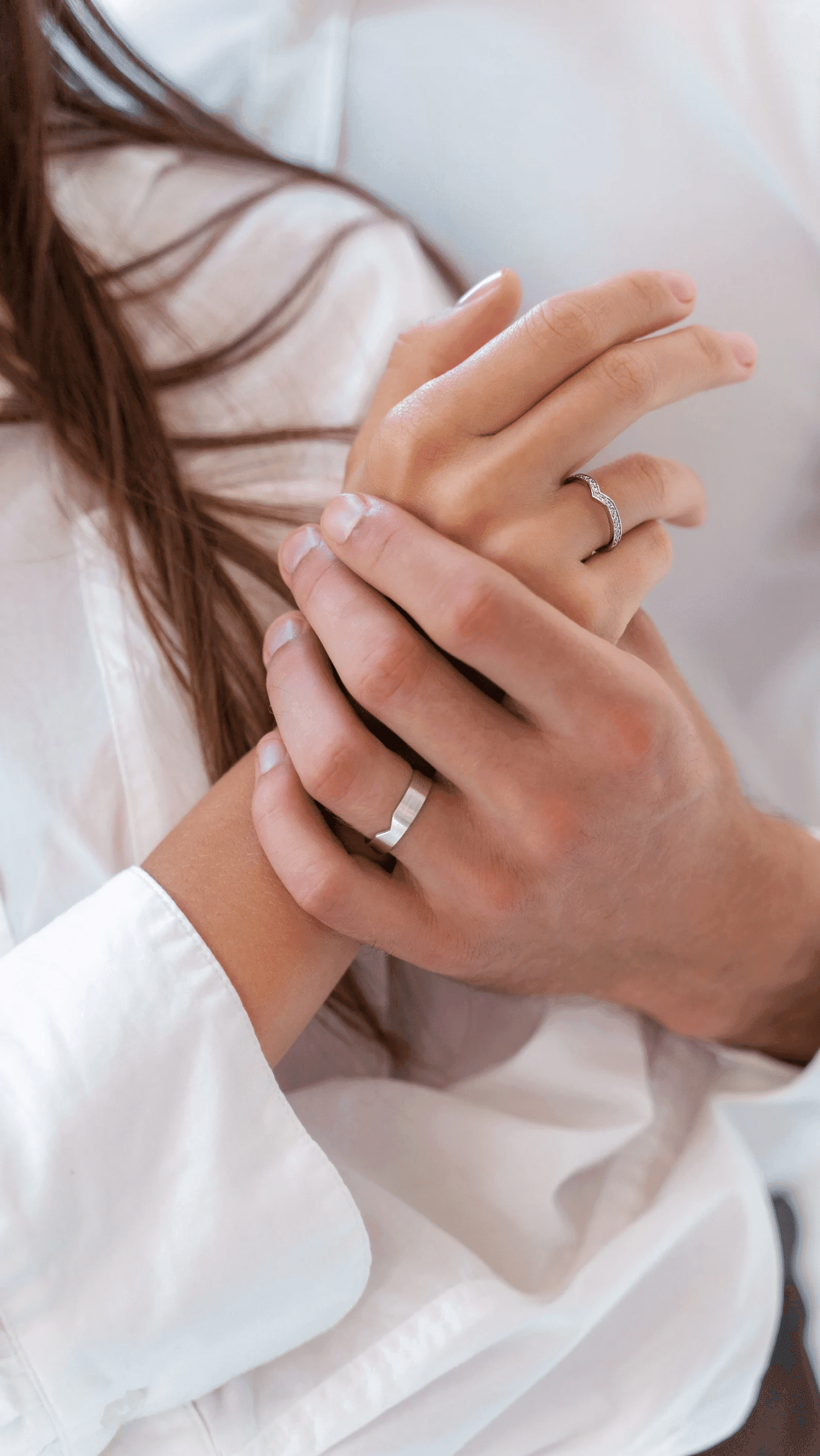 Unique Matching Wedding Bands – His & Hers Gold Wedding Bands with Diamonds - Image 6